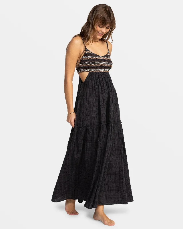 Hot Tropics Flowy Maxi Dress - Phantom