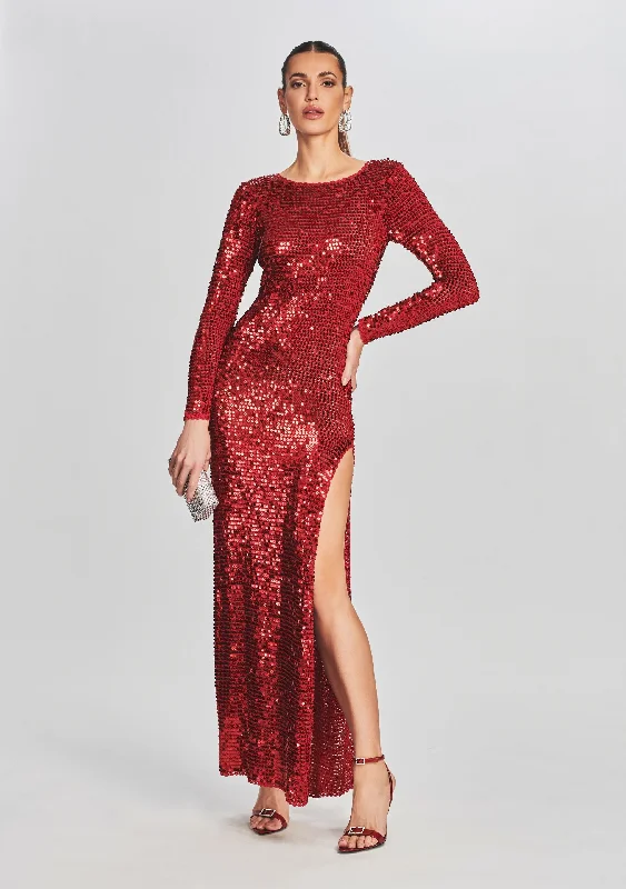 Alexa Sequin Crochet Dress