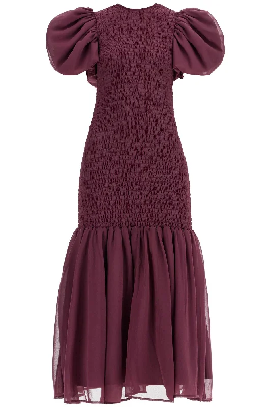 chiffon smock dress 1128991364 ITALIAN PLUM