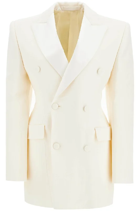 double-breasted blazer dress W4053R14 OFF WHITE