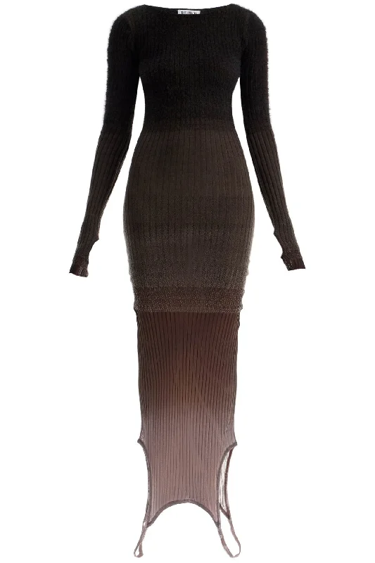 "gradient knit dress in seven 247WCM173KMIX3 TAUPE DEGRADE'