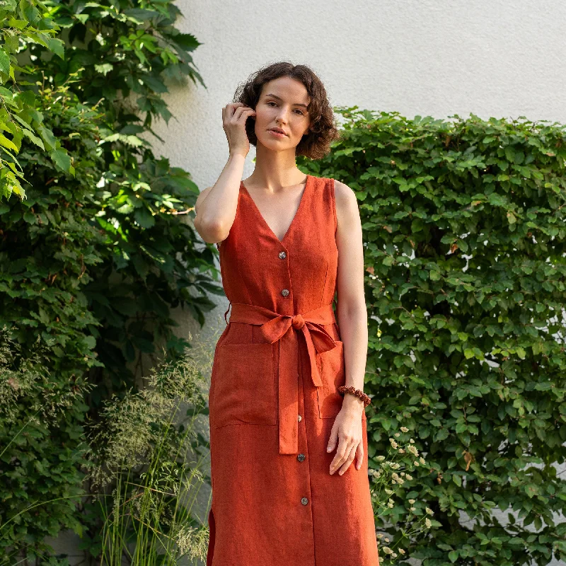 Linen Safari Dress Sierra