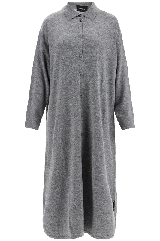 long merino wool max chemisier AW24 K23257 GREY MELANGE