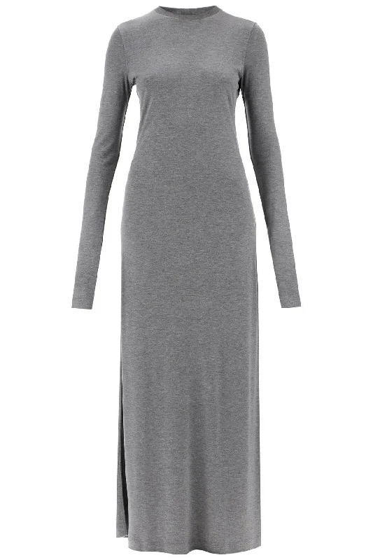 long-sleeved jersey dress 243 WRD1947 FB0248 GREY MELANGE