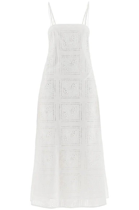 midi lace dress in seven 160091 WHITE