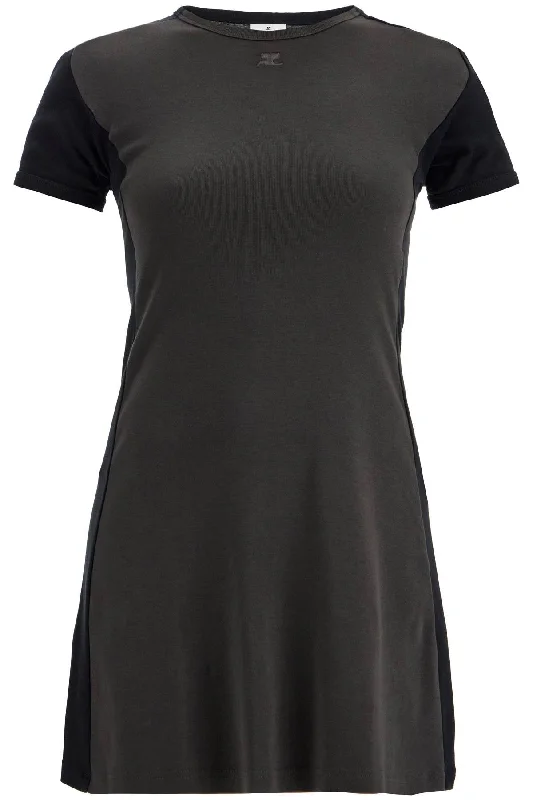 mini contrast frame dress 324JRO448JS0070 MUD BROWN / BLACK