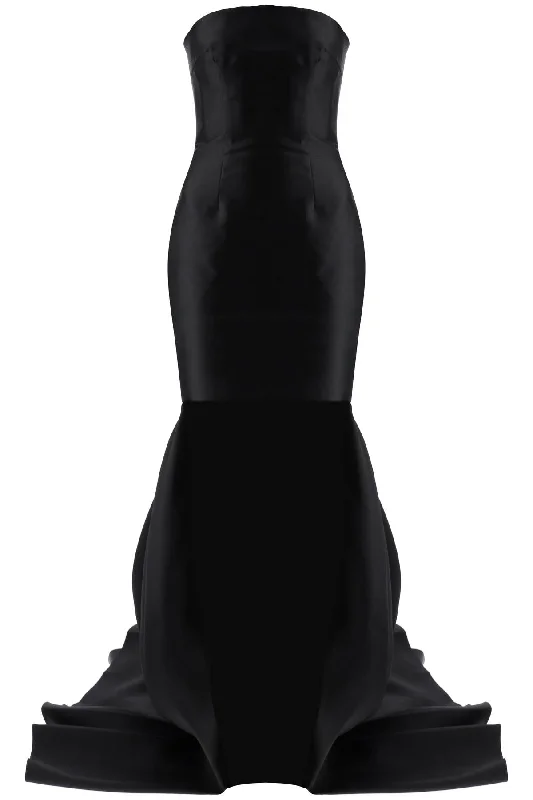 neva tube dress with train OS39003 BLACK