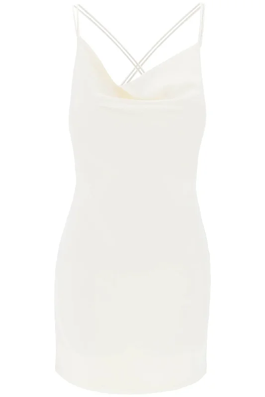 satin mini slip dress for a 112108857 Egret