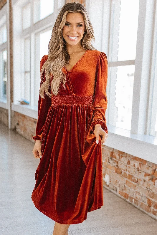 Sierra Smocked High Waist Velvet Dress | S-XL | PRE ORDER